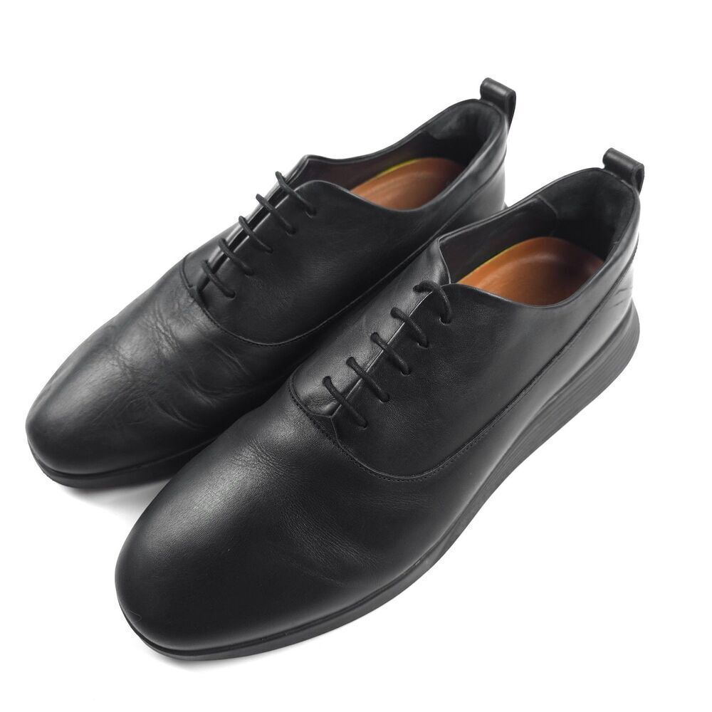 WOLF & SHEPHERD Crossover Longwing Sneaker Black Leather Old Money Athleisure 12